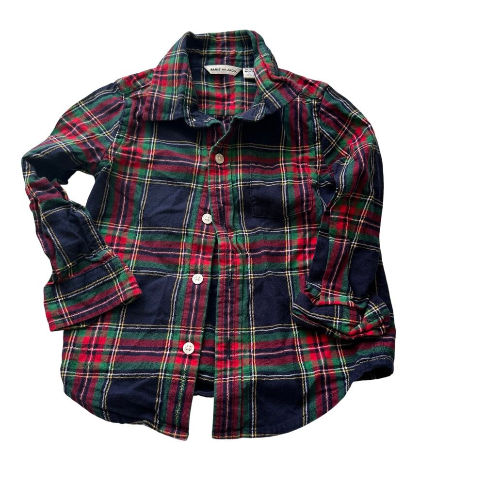 Janie & Jack Holiday Plaid Shirt - 18 to 24 Months